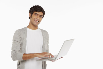 Man using laptop