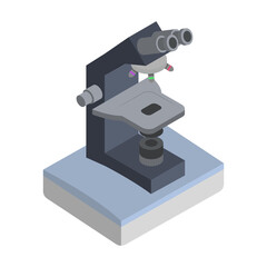Microscope vector icon.Isometric vector icon isolated on white background microscope.