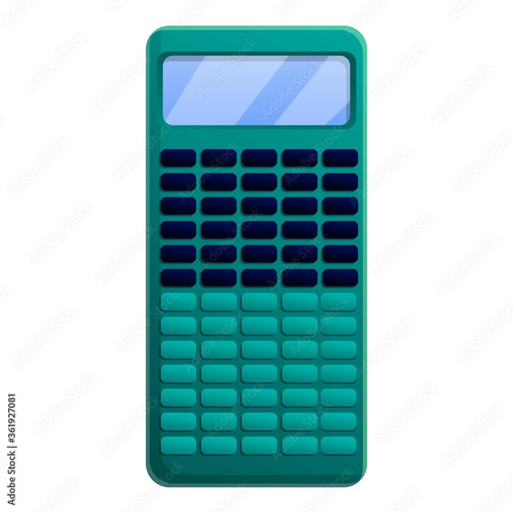Poster professional calculator icon. cartoon of professional calculator vector icon for web design isolated