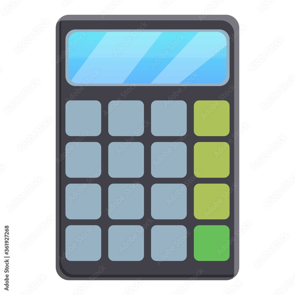 Poster lesson calculator icon. cartoon of lesson calculator vector icon for web design isolated on white ba