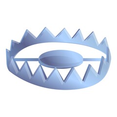 Hunter trap icon. Cartoon of hunter trap vector icon for web design isolated on white background