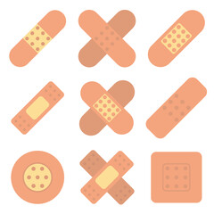 Medical plaster, Patch flat icon, vector illustration isolated on white background