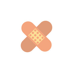 Medical plaster, Patch flat icon, vector illustration isolated on white background
