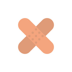 Medical plaster, Patch flat icon, vector illustration isolated on white background