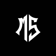 MS monogram logo with a sharp shield style