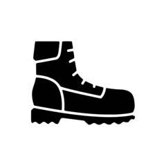 vector illustration icon of shoes glyph