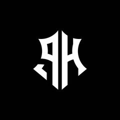 PH monogram logo with a sharp shield style