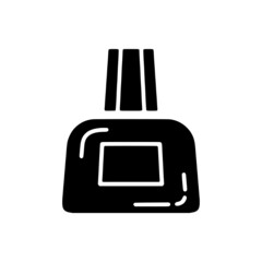 vector illustration icon of nail Polish glyph