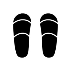 vector illustration icon of shoes glyph