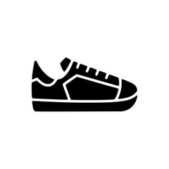 vector illustration icon of shoes glyph