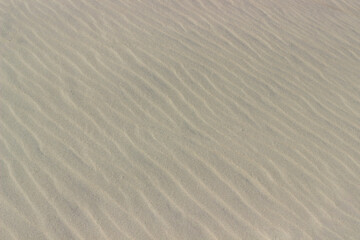 Wavy texture of white sand, background