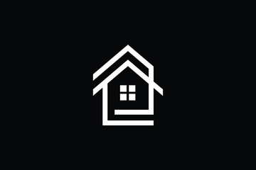 Logo design of L in vector for construction, home, real estate, building, property. Minimal awesome trendy professional logo design template on black background.