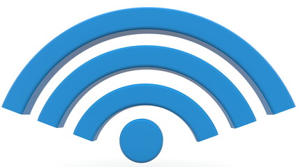 Wifi icon concept in blue color