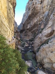 rocks in the spanish canyon, caminito del rey