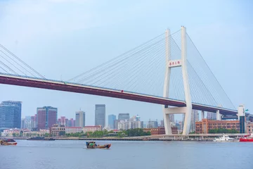 Papier Peint photo Pont de Nanpu Nanpu Bridge, one of the biggest bridge over Huangpu River, in Shanghai, China.