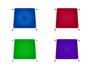 Vector illustration of Japanese traditional cushion (zabuton)