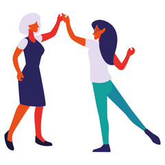 women with positive thoughts and ideas