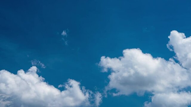 Time lapse Video of white cloud moving on blue sky in the afternoon