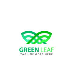 Abstract Letter W Nature Green Leaf Creative Logos Design Vector Illustration Template