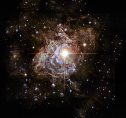 Distant galaxy. Elements of this image furnished by NASA.