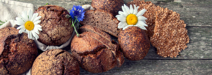 Freshly baked traditional bread
