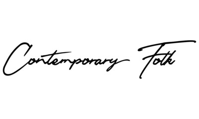 Contemporary Folk Handwritten Font Calligraphy Black Color Text 
on White Background