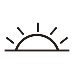 Sunrise simple icon vector illustration sign