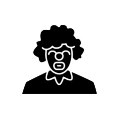 vector illustration icon of Human Avatar glyph