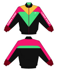 retro vintage windbreaker hoodie jacket template © Ronillo