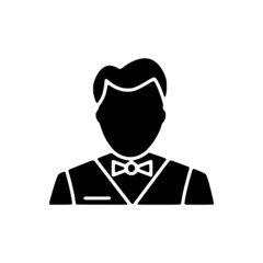 vector illustration icon of Human Avatar glyph