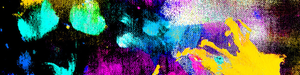 Blue Artistic Print. Violet Ink Dirty Graffiti.