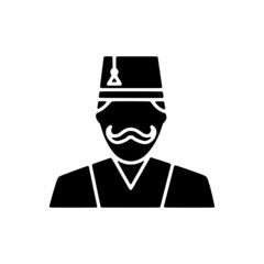 vector illustration icon of Human Avatar glyph