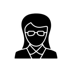 vector illustration icon of Human Avatar glyph