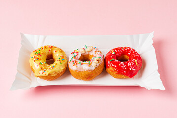 Homemade Round Glazed Donuts Ready to Eat