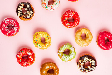 Homemade Round Glazed Donuts Ready to Eat
