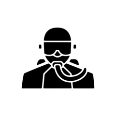 vector illustration icon of Human Avatar glyph