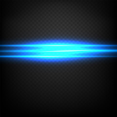 Laser beams, horizontal light rays.Beautiful light flares. Glowing streaks on dark background. Luminous abstract sparkling lined background.