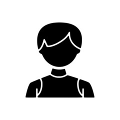 vector illustration icon of Human Avatar glyph