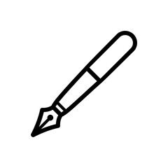 fountain pen icon logo illustration design