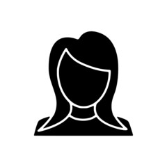 vector illustration icon of Human Avatar glyph