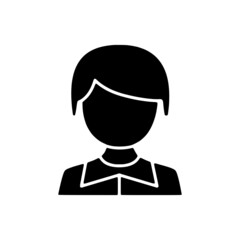 vector illustration icon of Human Avatar glyph