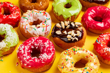 Homemade Round Glazed Donuts Ready to Eat