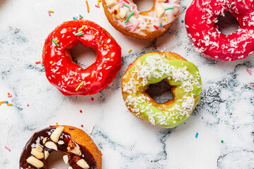 Homemade Round Glazed Donuts Ready to Eat
