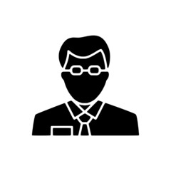 vector illustration icon of Human Avatar glyph