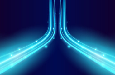 Modern concept of light speed lines background. Abstract futuristic 5g internet connection concept. light trails illustration