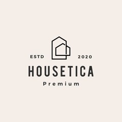 house home mortgage roof architect hipster vintage logo vector icon illustration