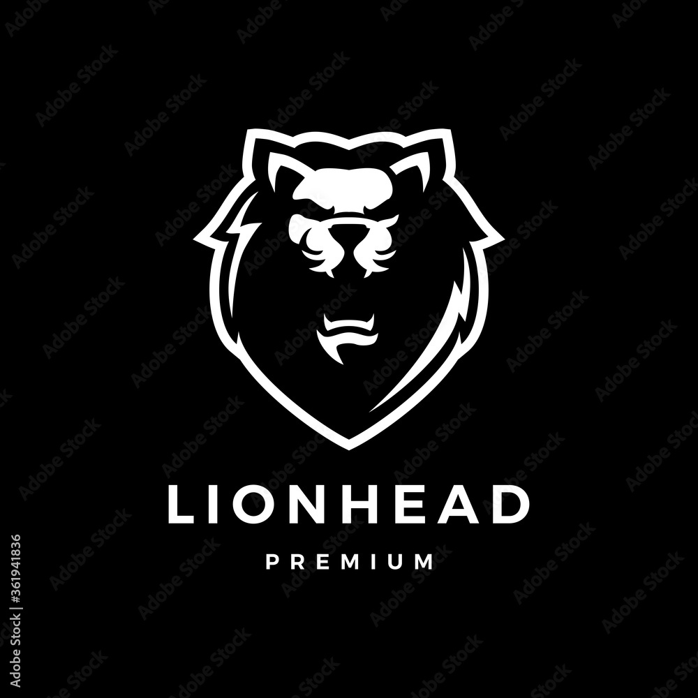 Wall mural lion head logo vector icon illustration lion head logo vector icon illustration