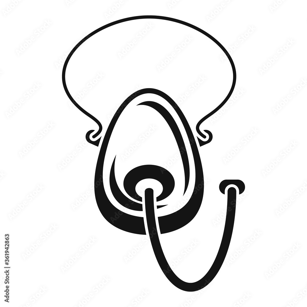 Poster anesthesia face mask icon. simple illustration of anesthesia face mask vector icon for web design is