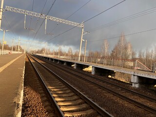railway in the morning