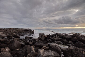 storm clouds over the sea